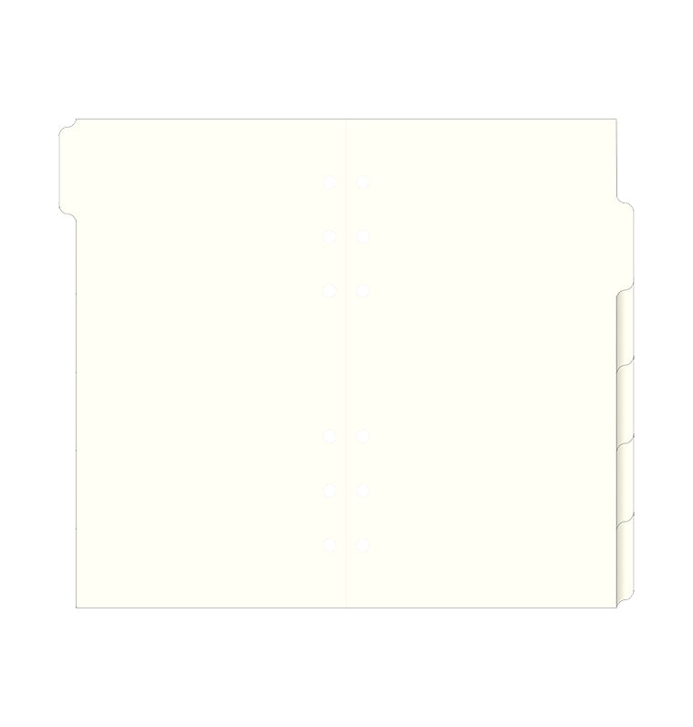 Krémový rozraďovač prázdny, 6 záložiek, Osobný