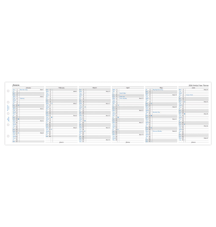 plánovací kalendár 2026, Mini, vertikálny, anglický - 26-68102