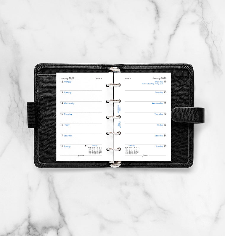 Filofax kalendár týždeň/1 strana 2026, Mini, anglický 26-68126