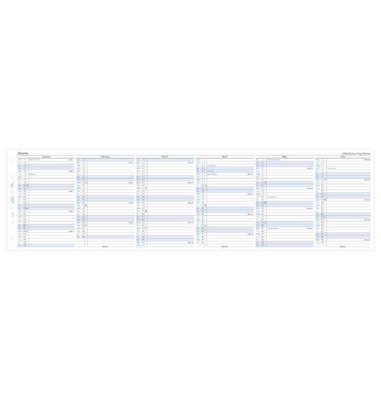 plánovací kalendár 2026, Vreckový, vertikálny, anglický - 26-68202