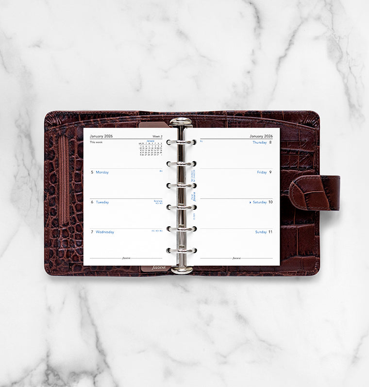 Filofax kalendár týždeň/2 strany 2026, Vreckový, anglický, recyklovaný papier 26-68221R