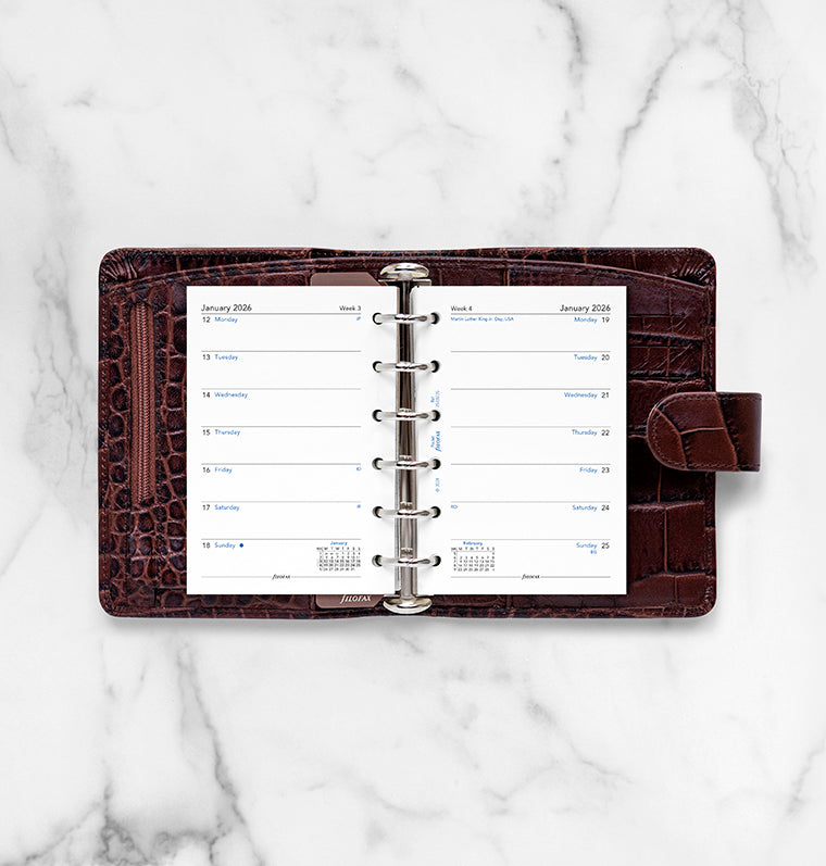 Filofax kalendár týždeň/1 strana 2026, Vreckový, anglický 26-68226