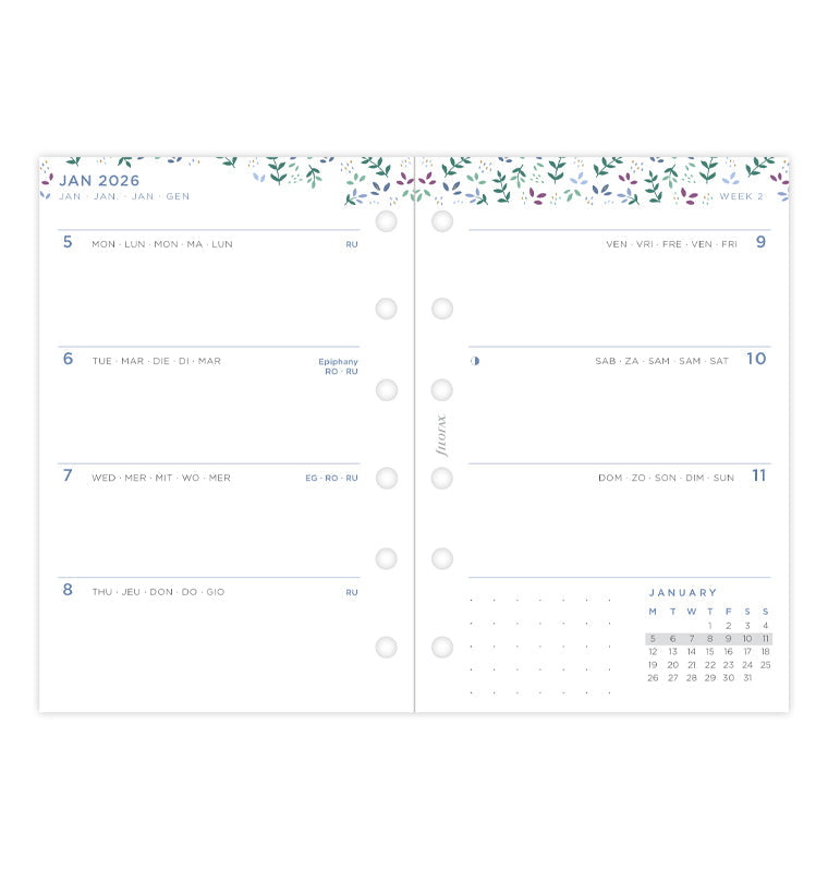 Filofax set do diára Garden 2026, Vreckový 26-68292