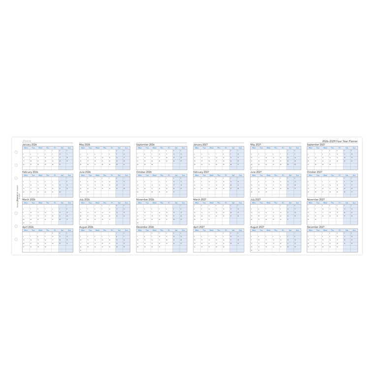 Filofax plánovací kalendár na roky 2026-2029, Osobný 26-68403