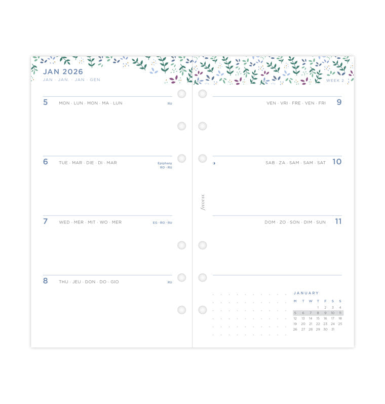 Filofax set do diára Garden 2026, Osobný 26-68492