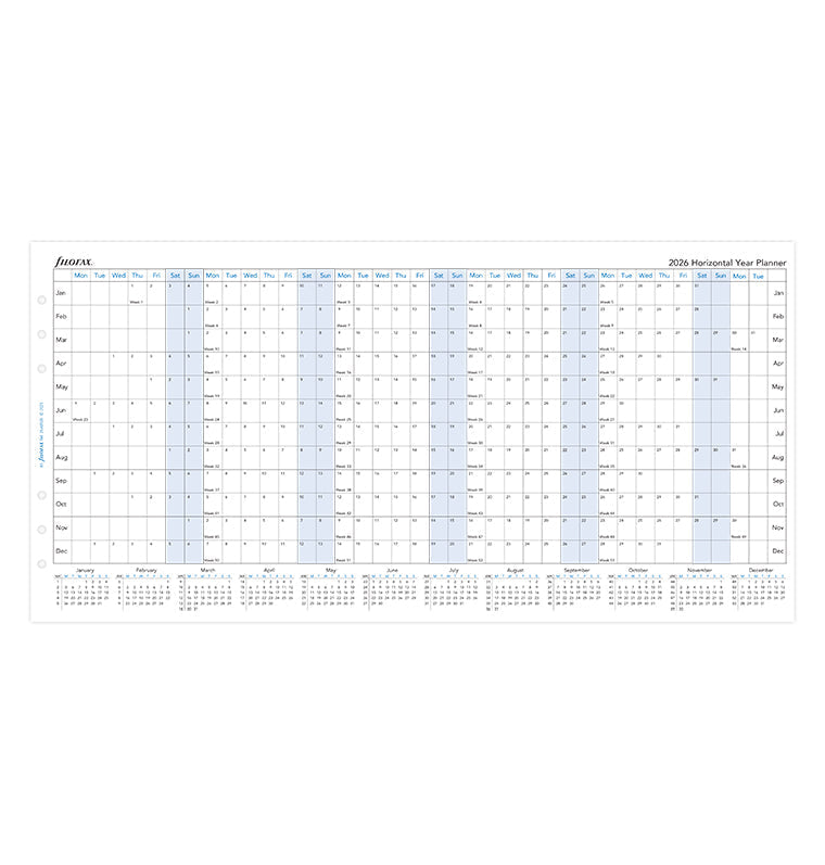plánovací kalendár 2026, A5, horizontálny, anglický - 26-68506
