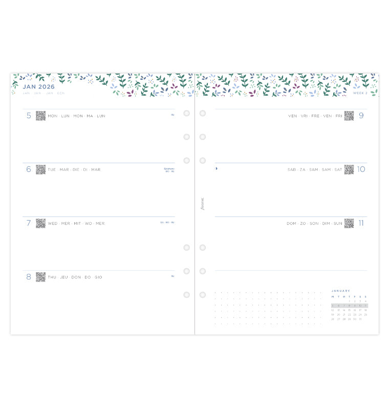 Filofax set do diára Garden 2026, A5 26-68592