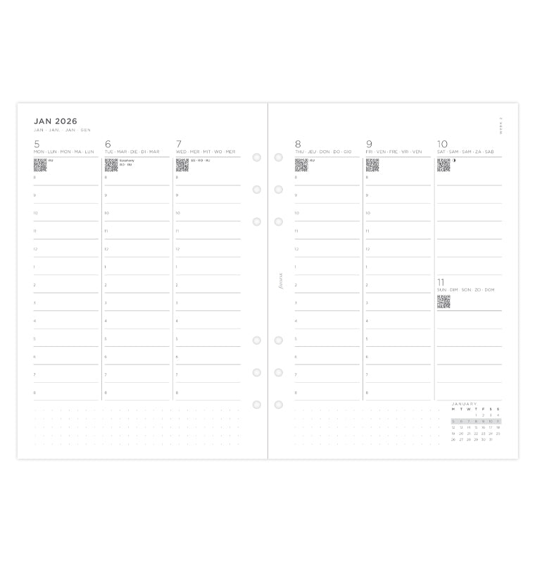 Filofax set do diára Minimal vertikálny 2026, A5 26-68593