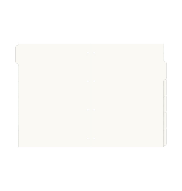 Krémový rozraďovač prázdny, 6 záložiek, A4