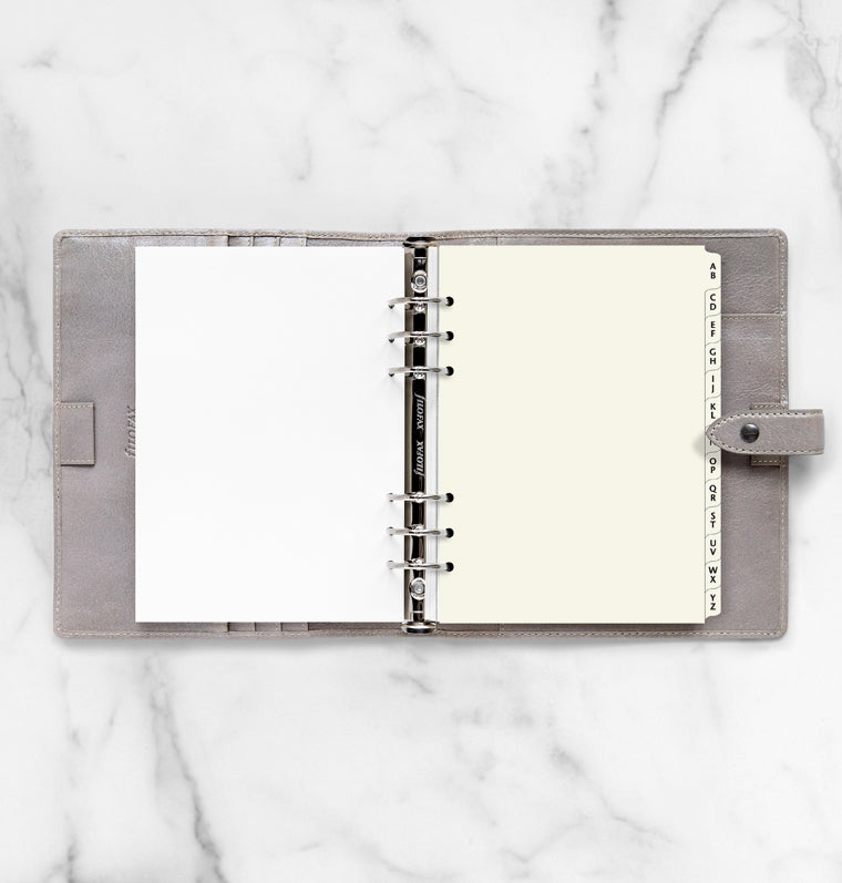 Krémový rozraďovač A-Z, 2 písmená na záložke, A5