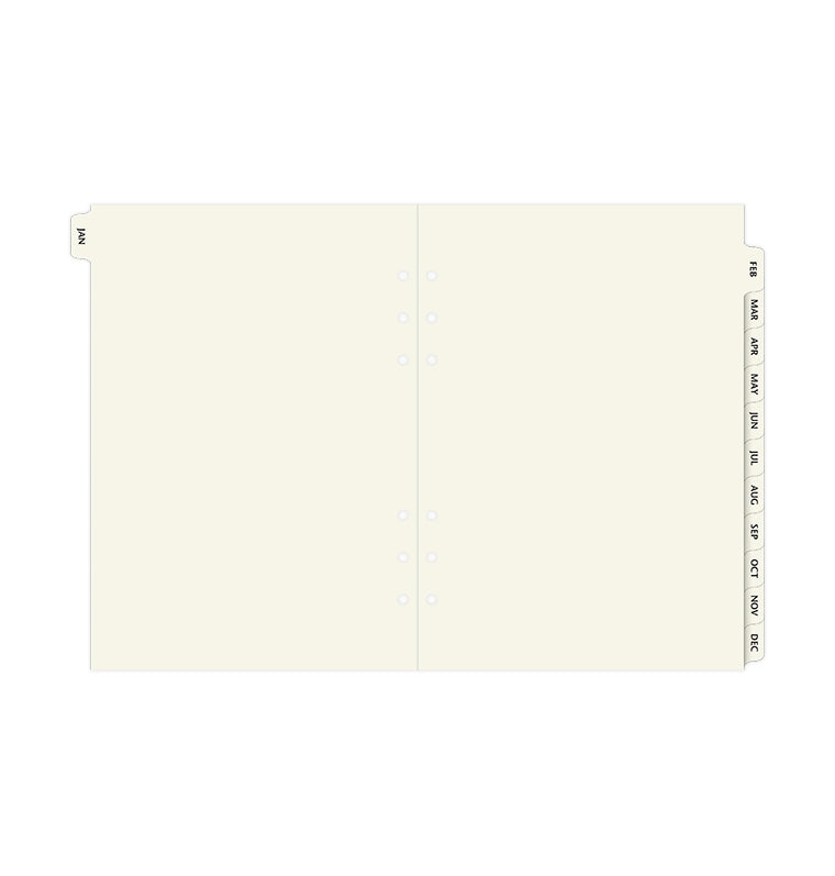 Krémový rozraďovač Január - December, A5