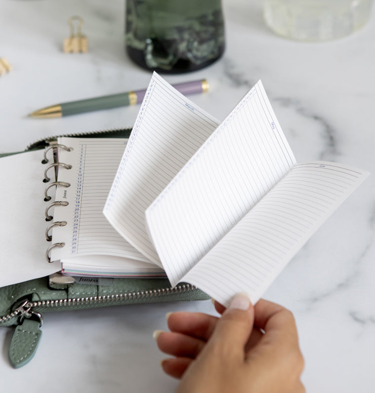 diár Norfolk Zip, Vreckový Compact Sage