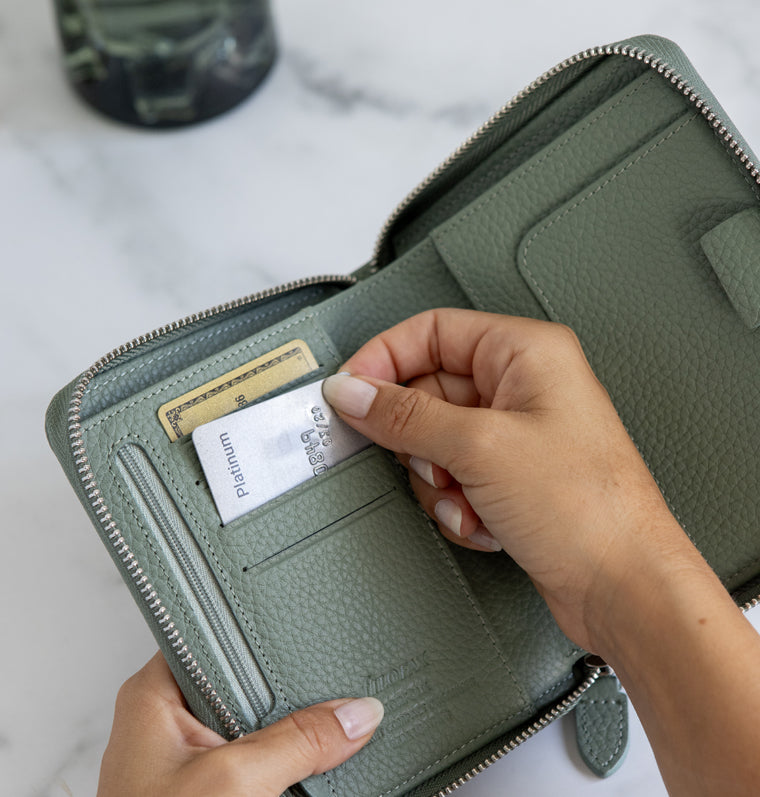 diár Norfolk Zip, Vreckový Compact Sage