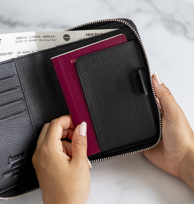 diár Norfolk Zip, Vreckový Compact Black