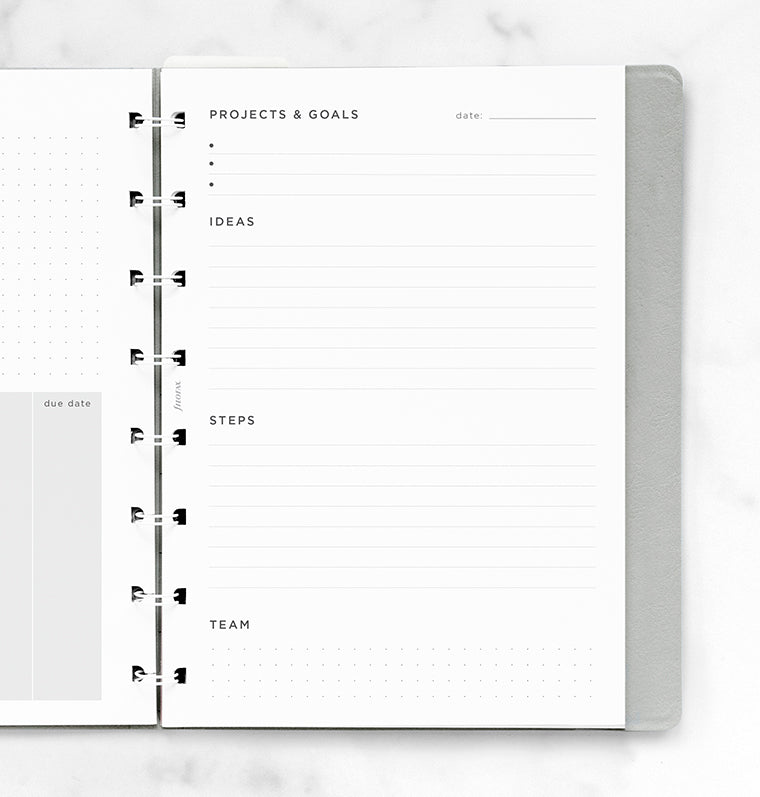 Filofax Projects & Goals Notebook Refill