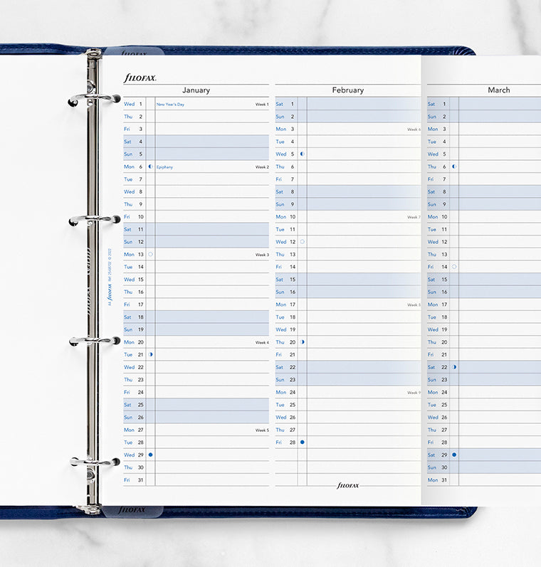 plánovací kalendár 2025, A4, vertikálny, anglický