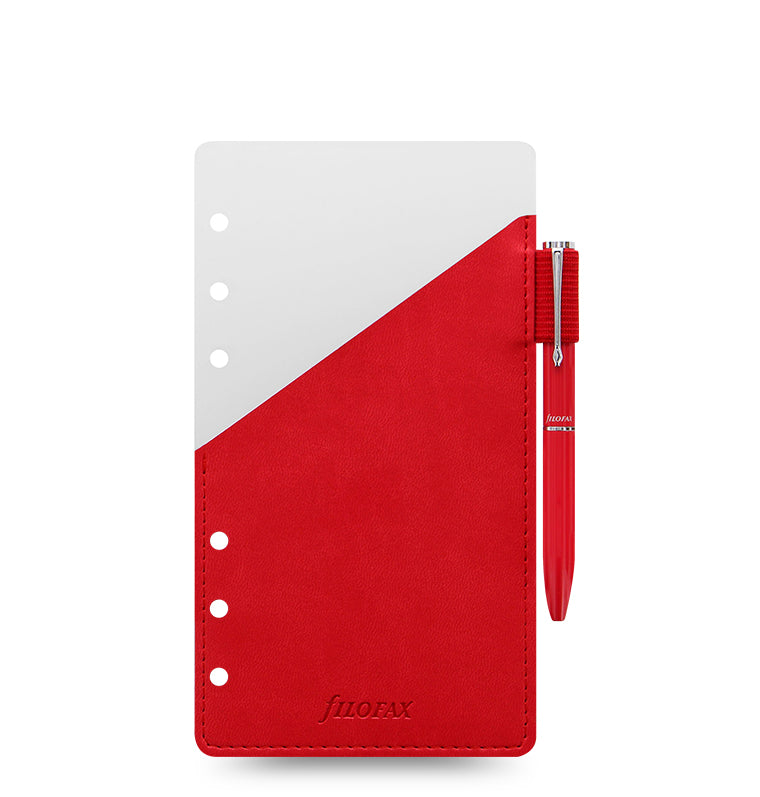 Filofax Organiser Pen Holder Personal  with Pen - Red